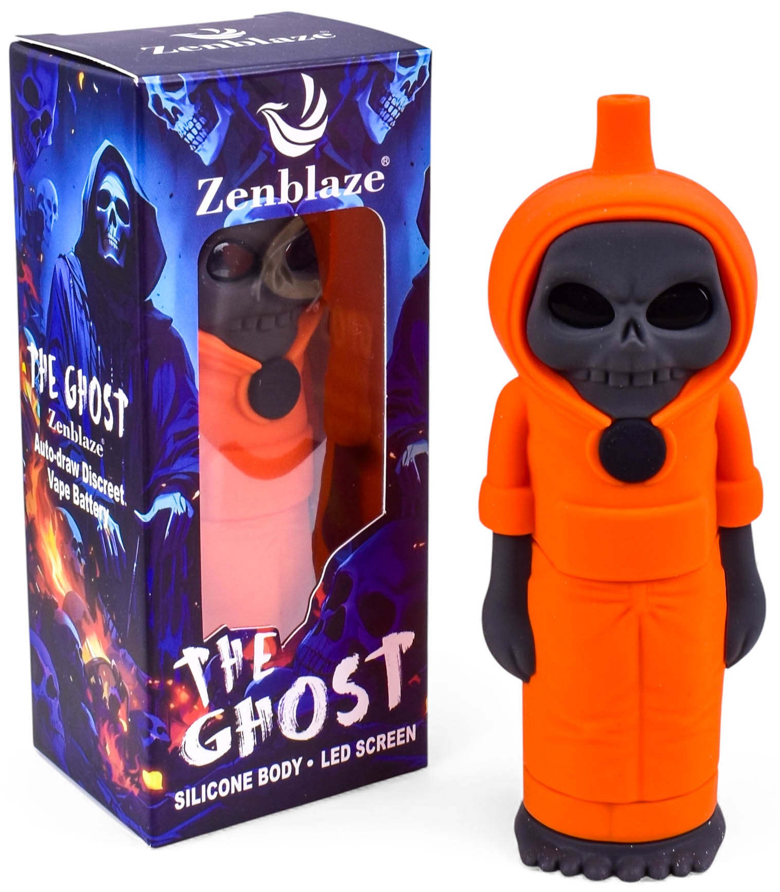 The Ghost - Auto Draw Vape Battery - Orange | $19.99 | Free Shipping  -SmokeDay